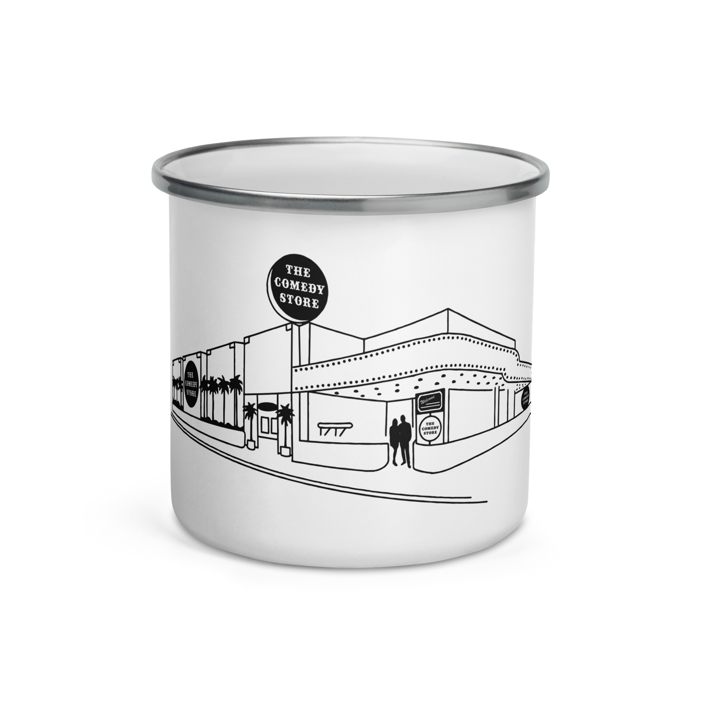 Building Outline Enamel Mug